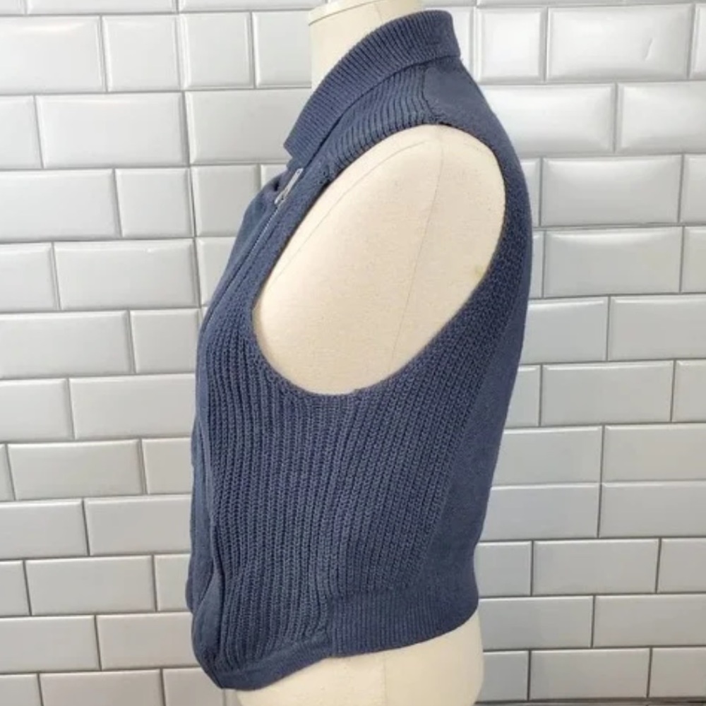 Banana Republic Assymetrical Zip Sweater Vest L - Picture 6 of 8